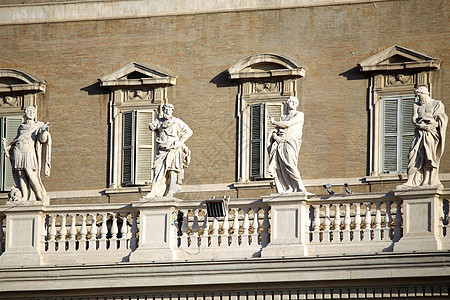 意大利罗马梵蒂冈城 老的 正方形 基督教 基督 雕塑图片