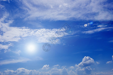 蓝色干净的天空 水 地平线 海 夏天 春天 墙纸 蓝色的背景图片