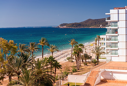 伊比萨天际 在美丽的夏日 地中海 充满活力的 西班牙图片