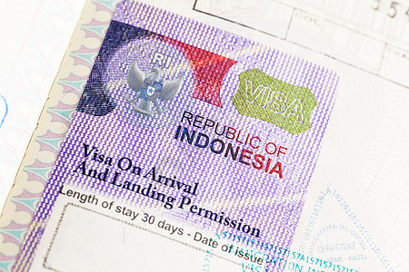 印度尼西亚签证 假期 国家的 飞机场 邮票 外国的 安全图片