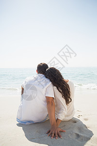 快乐的情侣 浪漫 户外 海滩 假期 女性 英俊的 女士 美丽的背景图片