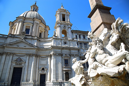 圣艾格尼丝在罗马纳沃纳广场与埃及方尖碑同归于尽 艺术 高的图片