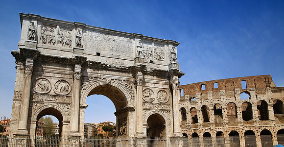 意大利罗马公司和Colosseum 罗马的 凯撒图片
