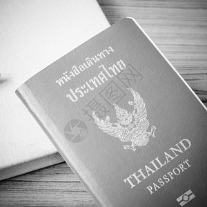 黑色和白色护照黑白口牌风格 笔记本 商业 国家 芯片图片