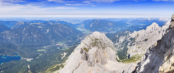 Zugspitze的全景 旅游 攀登 车站 旅行图片