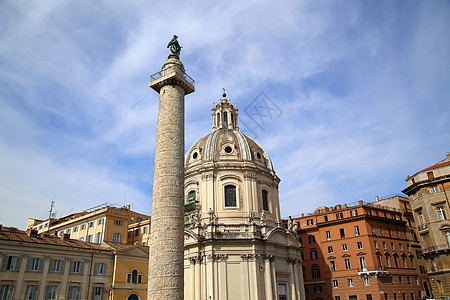 意大利罗马Traian专栏和 天 游客 建筑图片
