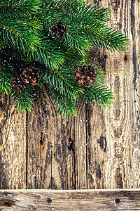 圣诞节背景 木头 树 锥体 十二月 假期 复古的 云杉图片