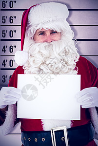 喜悦的Santa Claus持有页面综合图像 喜庆 快乐图片