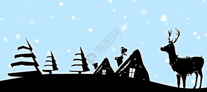 圣诞节现场的复合图像环形图 雪 假期 雪花背景图片
