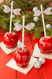 糖苹果 圣诞款待 红色的 乡村 诺埃尔 食物 糖果 喜庆的 水果图片