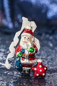 配饰的圣诞装饰 节日快乐 闪光 圣诞节装饰 丝带 红色的 庆祝图片