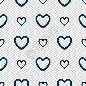 心脏符号图标 爱情符号 无缝抽象背景和几何形状 角落 假期背景图片