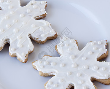 白雪花糖饼干 喜庆的 甜点 冬天 曲奇饼 圣诞节 烤的 食物图片