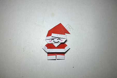 以圣诞老人为模样的折纸主义图片