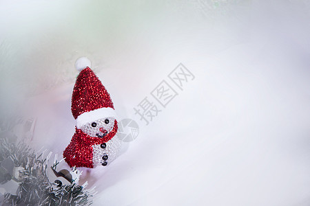 雪人 霜 华丽的 白色的 圣诞饰品 下雪背景图片