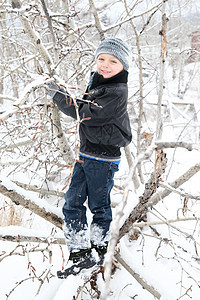 冬季欢乐 衣服 寒冷的 皮革 男生 蓝色的 可爱的 季节图片