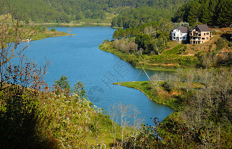 Tuyen Lam湖 Dalat湖 越南 度假村 生态别墅 精彩的 美丽的图片