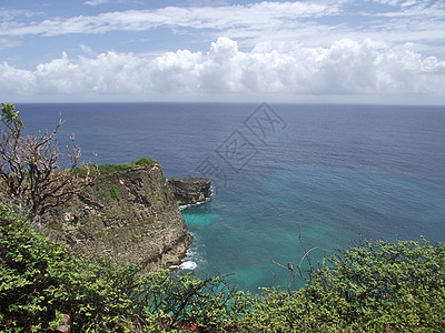 加勒比海火山悬崖图片