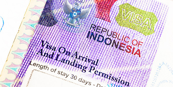 印度尼西亚签证 边界 文档 护照 邮票 国际的 旅行合法的高清图片素材