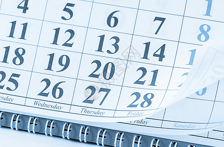 关闭日历页上的日期 年度的 数字 时间 黑色的 忙碌的 工作日图片
