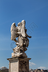 天使神像 意大利罗马 假期 艺术 保佑 上帝 柱子图片