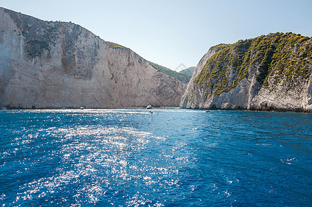 希腊Zakynthos岛纳瓦吉奥海滩景象 欧洲 导航图片