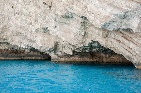 扎克辛托斯岛的蓝洞穴 岩石 风景 地下 夏天 水图片