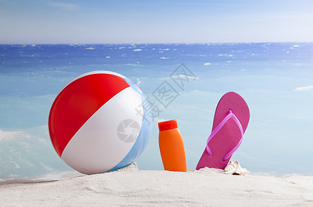 海滩附件 暑假概念 星星 包 凉鞋 呼吸管 眼镜 帽子图片