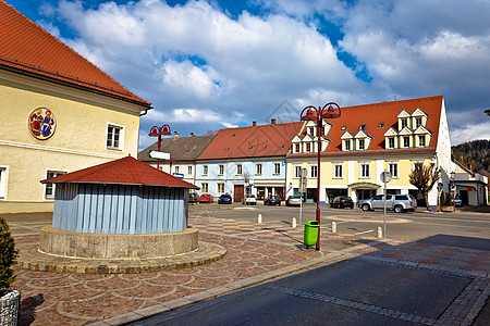 的巴德桑特镇 蓝色的 欧洲 街道 奥地利 晴天 农村图片