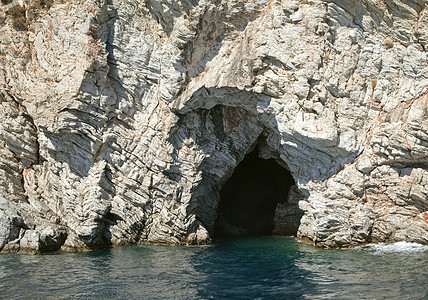 土耳其海洞穴 户外的 旅游 悬崖 绿松石 石头图片