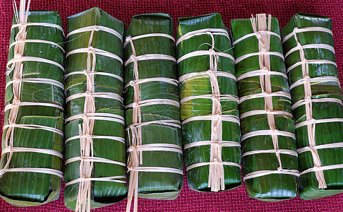 越南食物 传统食物 越南banh tet 糯糯的 年糕图片