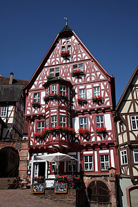 德国米尔滕贝格半平板的老旧房屋 建筑 文化 房子图片