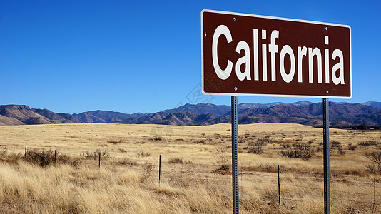加利福尼亚褐色道路标志图片