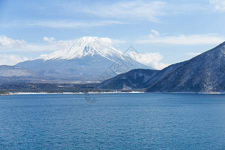 Mmosu湖和Mount Fuji山图片