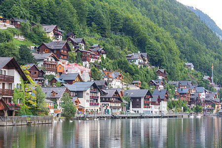 奥地利Hallstat村 美丽的 世界 阿尔卑斯山 旅行图片