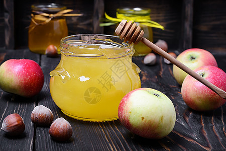 苹果和蜂蜜 乡村 传统 桌子 犹太的 季节图片