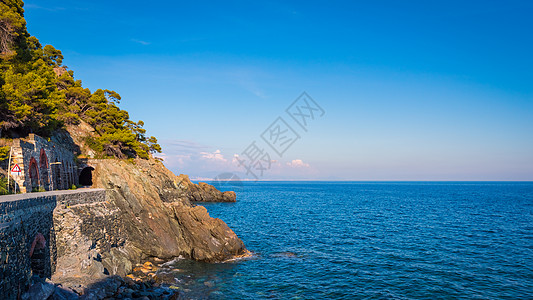 利古里亚海岸全景图片