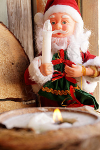 圣诞老人和椰子里的蜡烛 传奇 烧伤 童话 圣诞节 浪漫主义图片