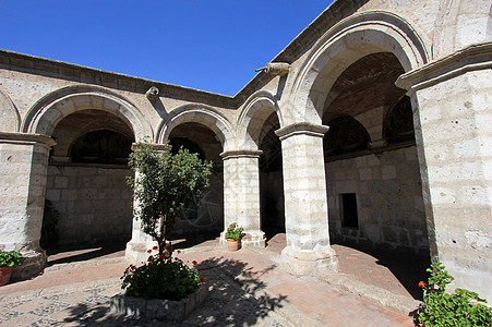 圣凯瑟琳修道院 圣卡塔琳娜 秘鲁阿雷基帕 寺庙 回廊图片