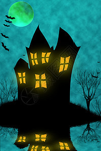 防守之家 十月 水 秋天 蝙蝠 假期 反射 闹鬼的背景图片