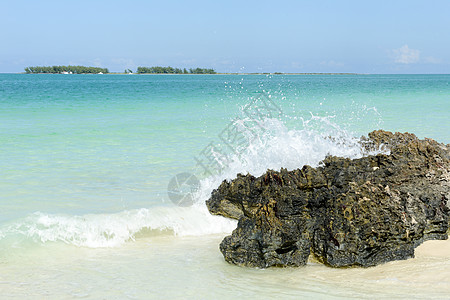 古巴海滩 充满活力的 蓝色的 假期 海岸 寂寞 绿色的图片