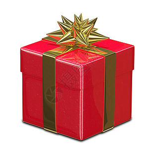 3D 红色礼品盒说明背景图片