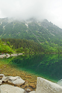 夏季山区湖 蓝色的 旅行 夏天 雄伟 美丽的 环境 自然图片