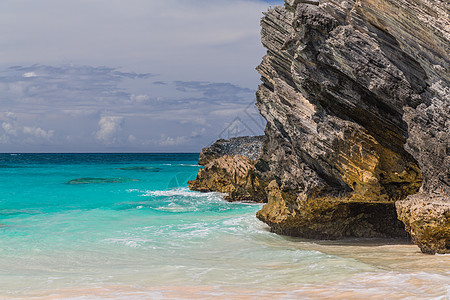 百慕大马蹄湾 天蓝色 晴天 天堂 旅行 南安普敦 汉密尔顿 气候图片