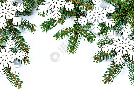冬季和圣诞节装饰 雪花 卡片 分支机构 白色的 木头背景图片