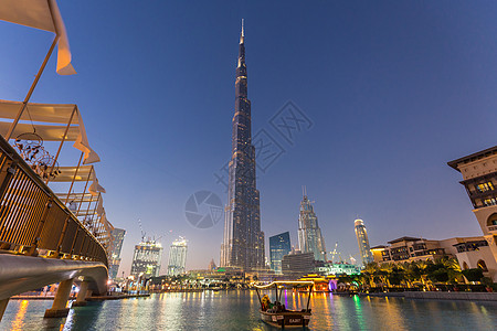 世界最高摩天大楼 迪拜 阿拉伯联合酋长国 晚上 假期图片