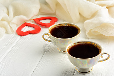 圣情人节的两杯咖啡图片