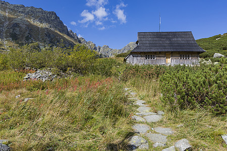 塔特拉高山5湖谷的夏季 小屋 旅游 欧洲图片