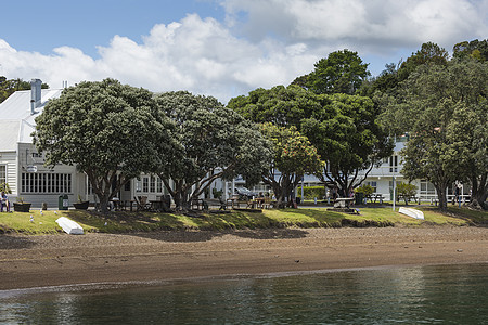 新西兰群岛湾Paihia附近的Russell 海 海岸图片