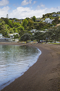 新西兰群岛湾Paihia附近的Russell 天空 海图片